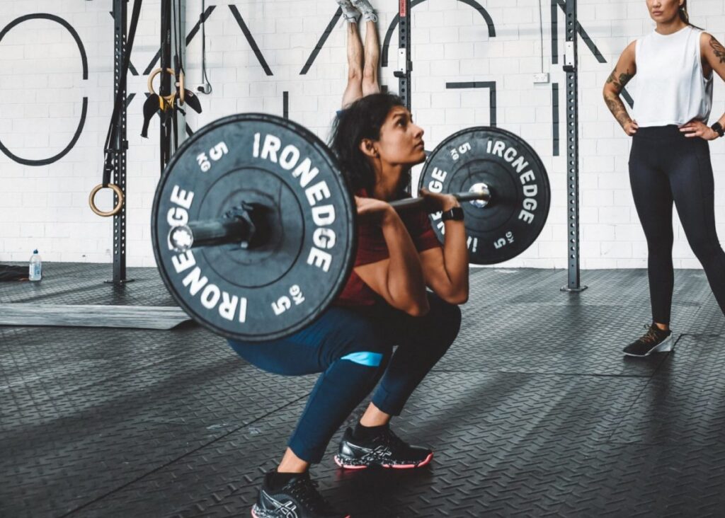 gihani lifting barbell at crossfit oxygen during an onramp session