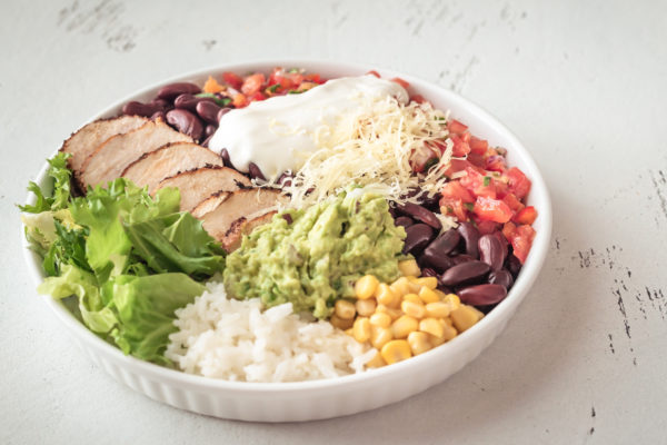 Burrito bowl on the table